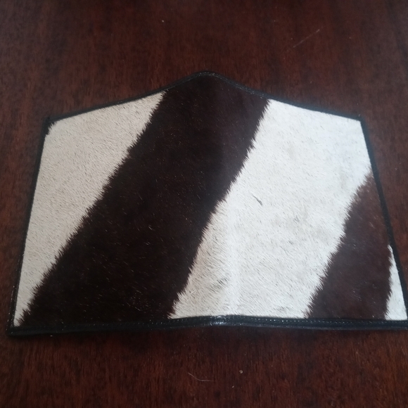 Vintage Zebra Skin Leather Purse And Wallet Set! Amazing Condition! - Picture 10 of 12